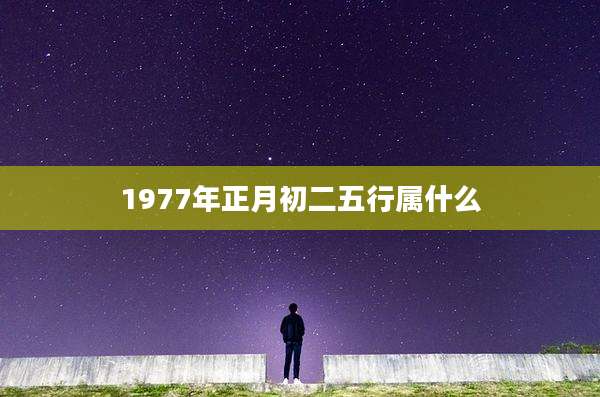 1977年正月初二五行属什么