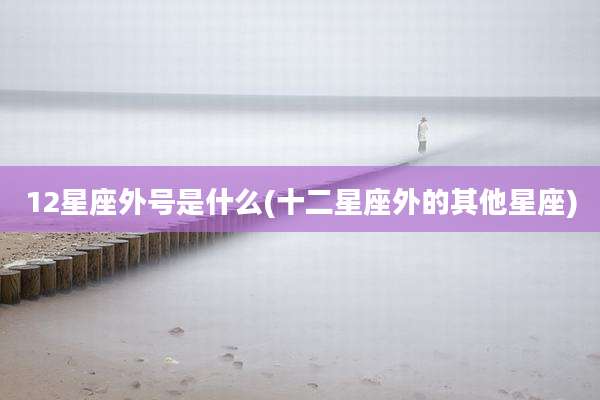 12星座外号是什么(十二星座外的其他星座)