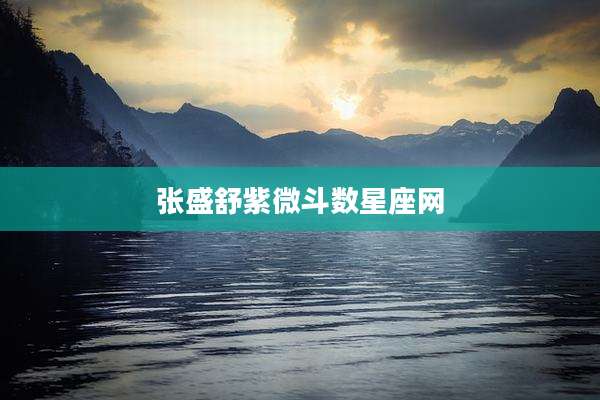 张盛舒紫微斗数星座网