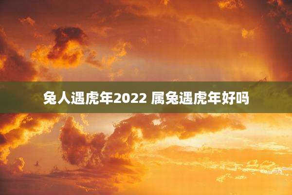 兔人遇虎年2022 属兔遇虎年好吗