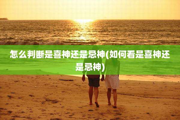 怎么判断是喜神还是忌神(如何看是喜神还是忌神)