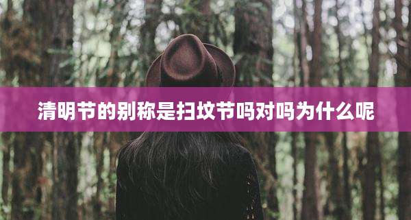 清明节的别称是扫坟节吗对吗为什么呢