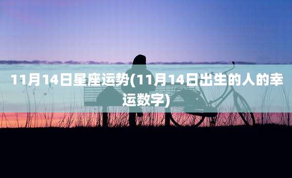 11月14日星座运势(11月14日出生的人的幸运数字)