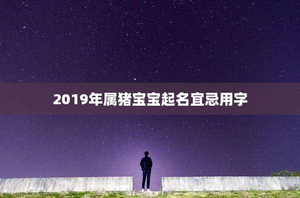 2019年属猪宝宝起名宜忌用字