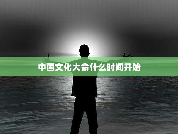 中国文化大命什么时间开始