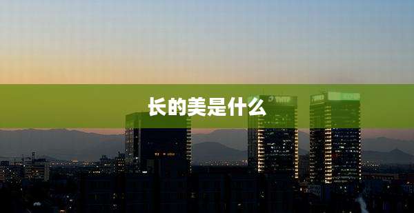 长的美是什么