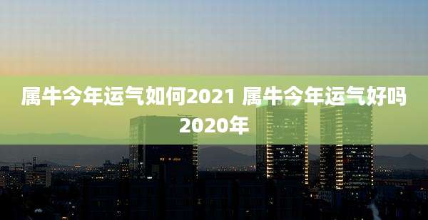 属牛今年运气如何2021 属牛今年运气好吗2020年