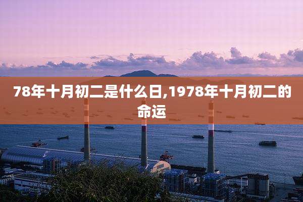 78年十月初二是什么日,1978年十月初二的命运