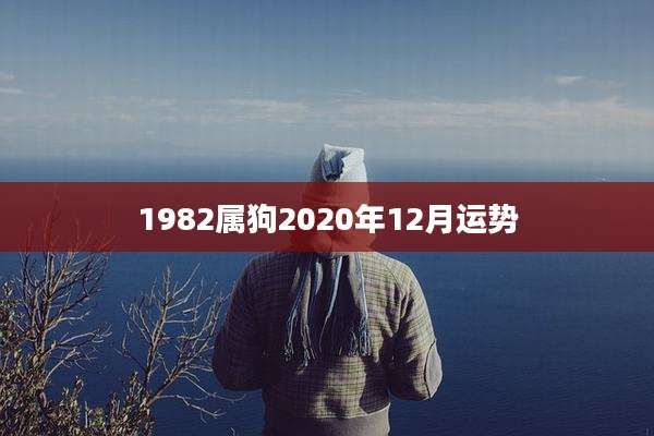 1982属狗2020年12月运势