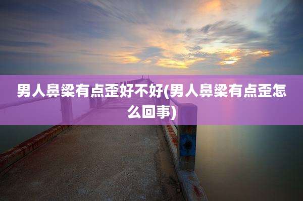 男人鼻梁有点歪好不好(男人鼻梁有点歪怎么回事)