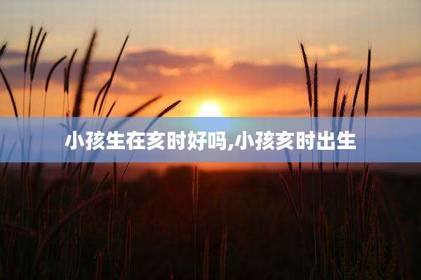 小孩生在亥时好吗,小孩亥时出生
