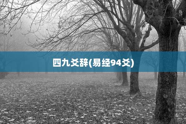 四九爻辞(易经94爻)
