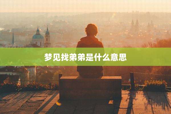梦见找弟弟是什么意思