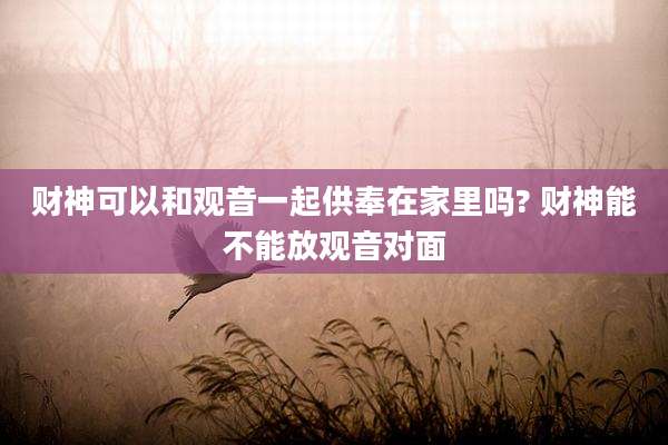 财神可以和观音一起供奉在家里吗? 财神能不能放观音对面
