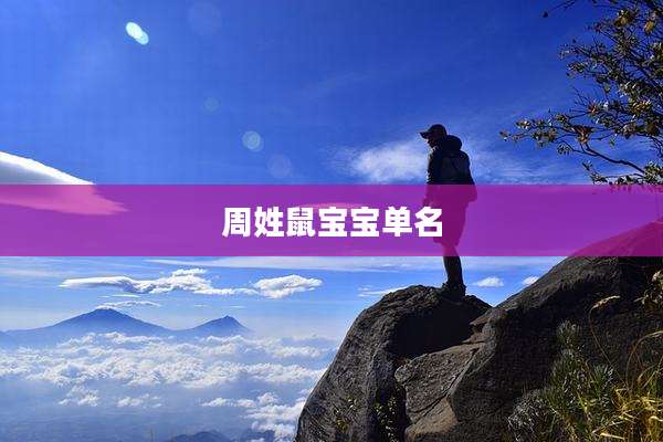 周姓鼠宝宝单名
