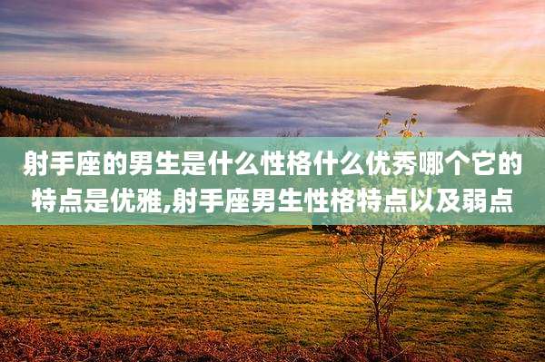 射手座的男生是什么性格什么优秀哪个它的特点是优雅,射手座男生性格特点以及弱点