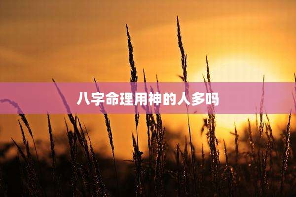 八字命理用神的人多吗