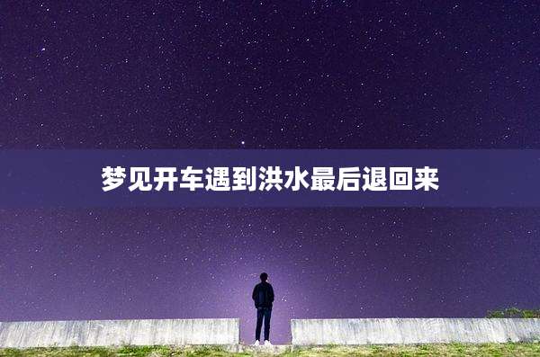 梦见开车遇到洪水最后退回来