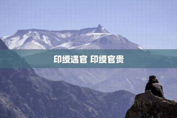 印绶遇官 印绶官贵