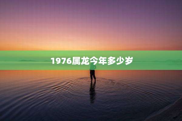 1976属龙今年多少岁