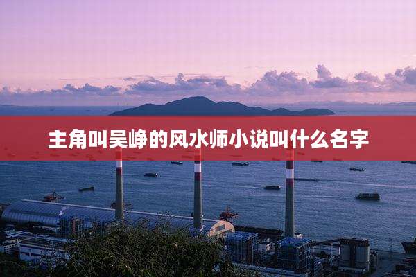 主角叫吴峥的风水师小说叫什么名字