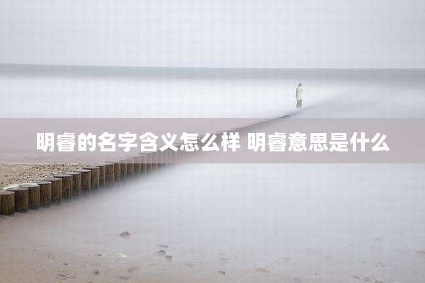 明睿的名字含义怎么样 明睿意思是什么