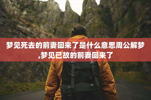 梦见死去的前妻回来了是什么意思周公解梦,梦见已故的前妻回来了