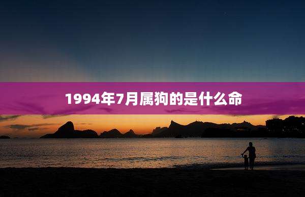 1994年7月属狗的是什么命