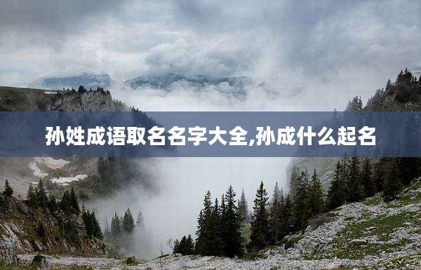 孙姓成语取名名字大全,孙成什么起名