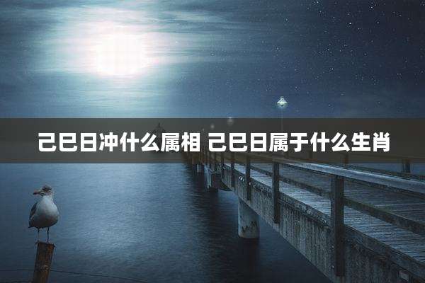 己巳日冲什么属相 己巳日属于什么生肖