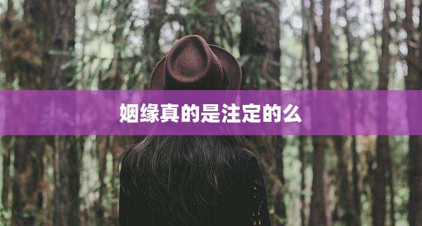 姻缘真的是注定的么