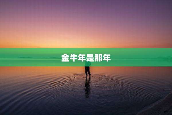 金牛年是那年