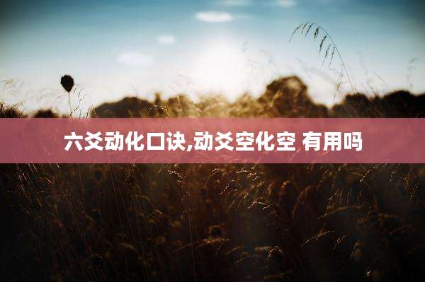 六爻动化口诀,动爻空化空 有用吗