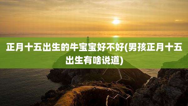 正月十五出生的牛宝宝好不好(男孩正月十五出生有啥说道)