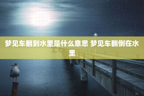 梦见车翻到水里是什么意思 梦见车翻倒在水里