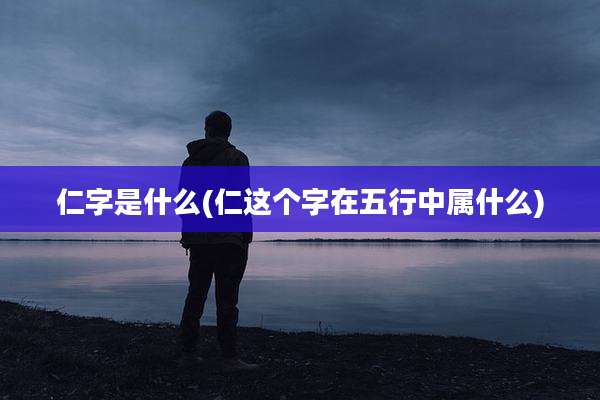 仁字是什么(仁这个字在五行中属什么)