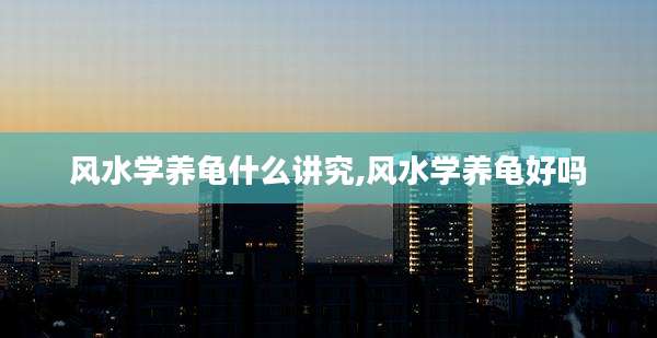 风水学养龟什么讲究,风水学养龟好吗