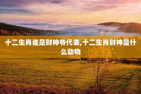 十二生肖谁是财神爷代表,十二生肖财神是什么动物