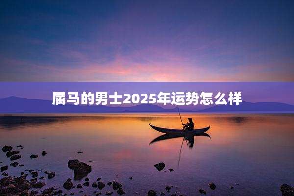 属马的男士2025年运势怎么样