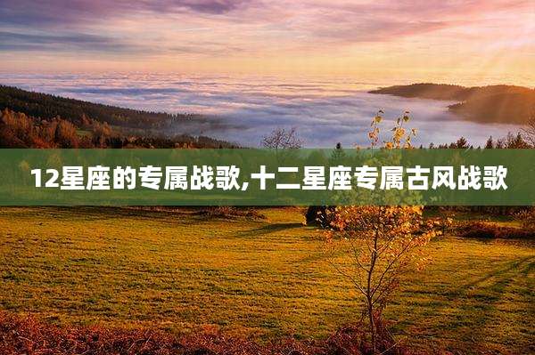 12星座的专属战歌,十二星座专属古风战歌