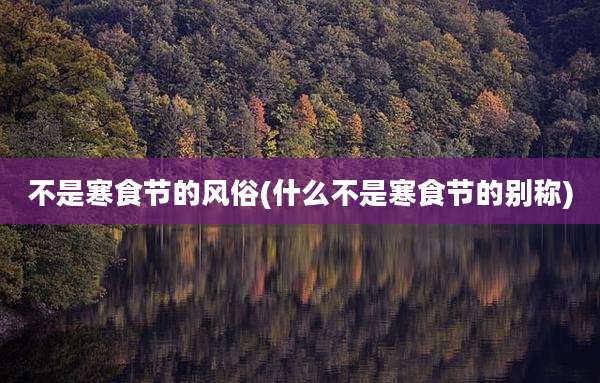 不是寒食节的风俗(什么不是寒食节的别称)