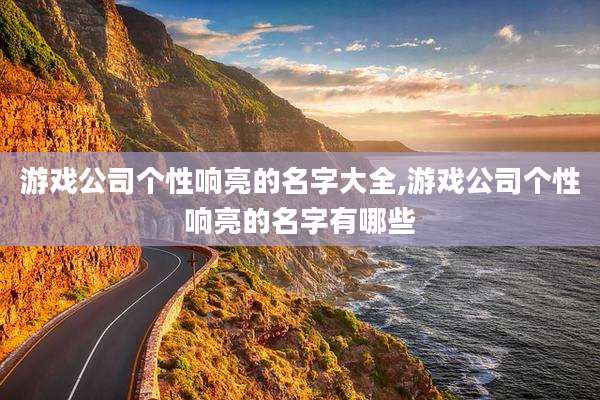 游戏公司个性响亮的名字大全,游戏公司个性响亮的名字有哪些