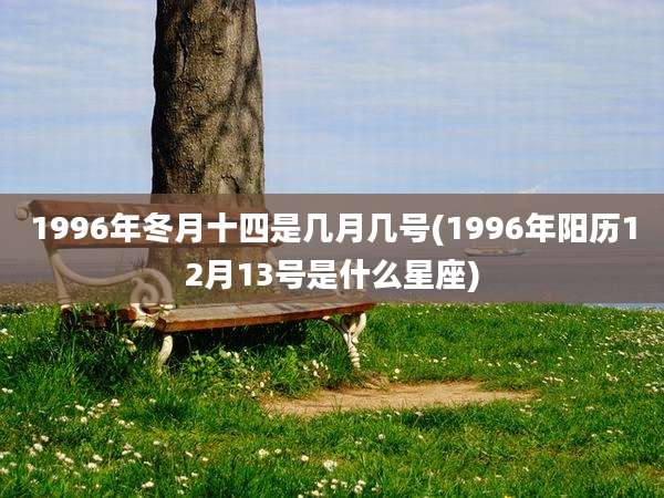 1996年冬月十四是几月几号(1996年阳历12月13号是什么星座)