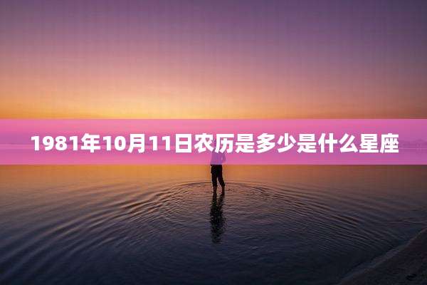 1981年10月11日农历是多少是什么星座