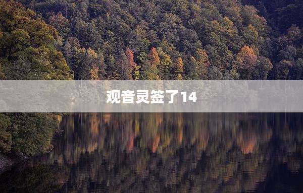 观音灵签了14