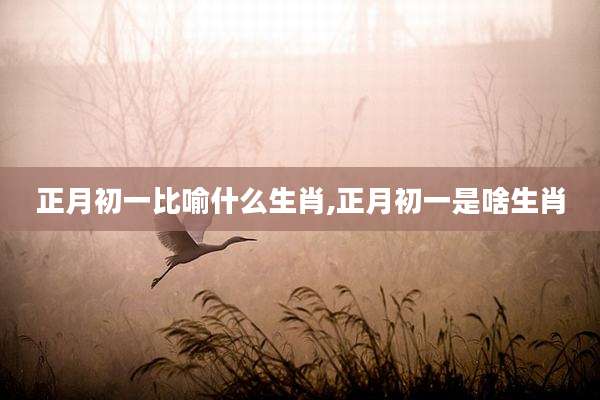 正月初一比喻什么生肖,正月初一是啥生肖