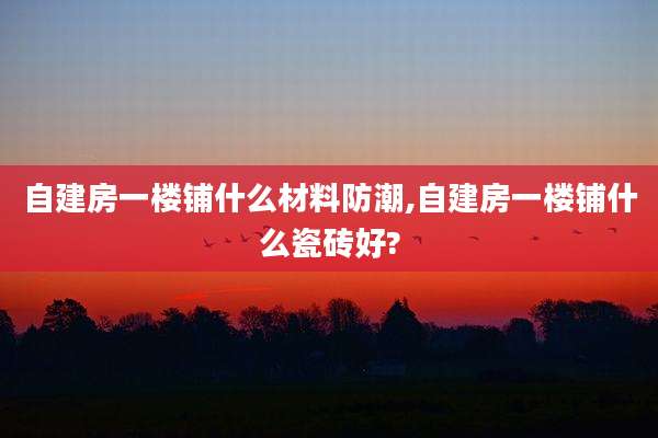 自建房一楼铺什么材料防潮,自建房一楼铺什么瓷砖好?