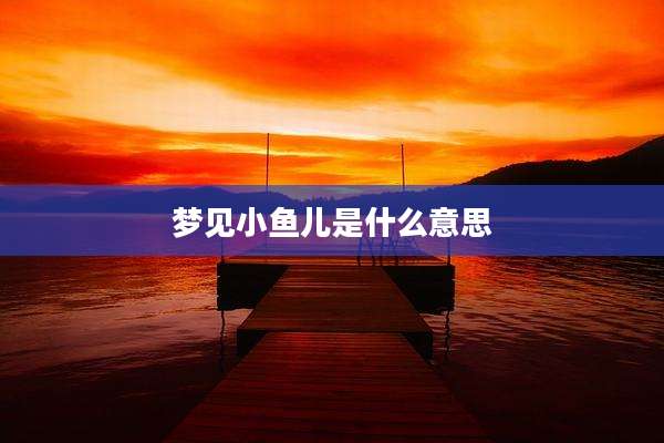 梦见小鱼儿是什么意思