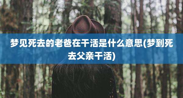 梦见死去的老爸在干活是什么意思(梦到死去父亲干活)