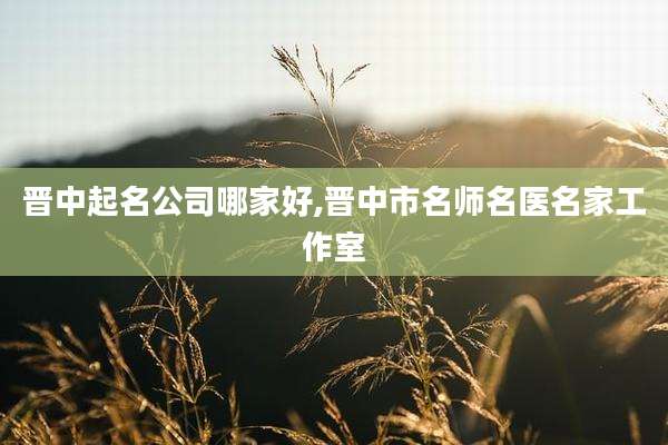 晋中起名公司哪家好,晋中市名师名医名家工作室